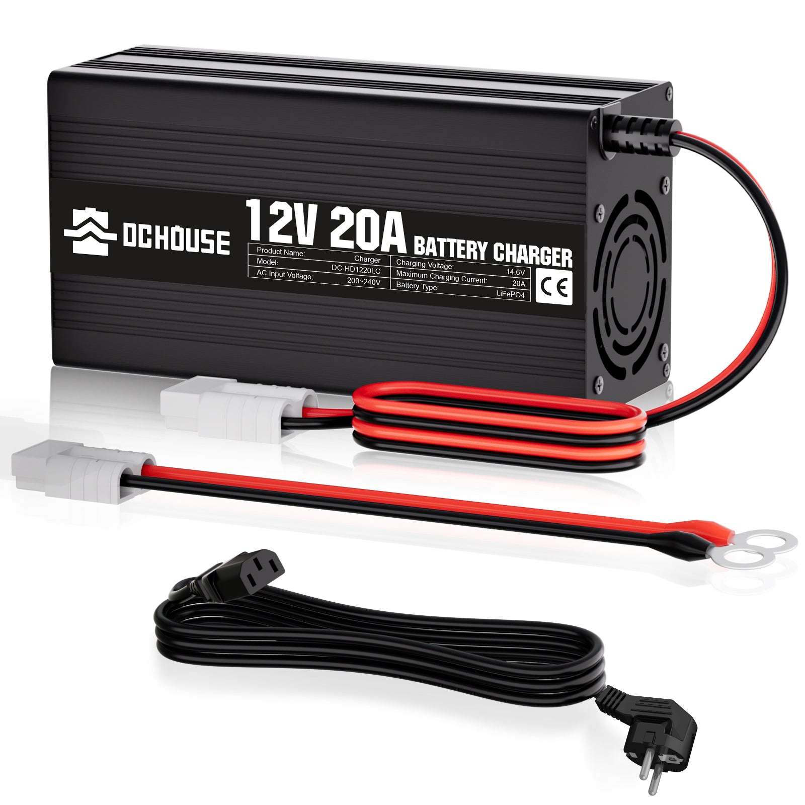 Chargeur de batterie au lithium 12V 20A AC à DC