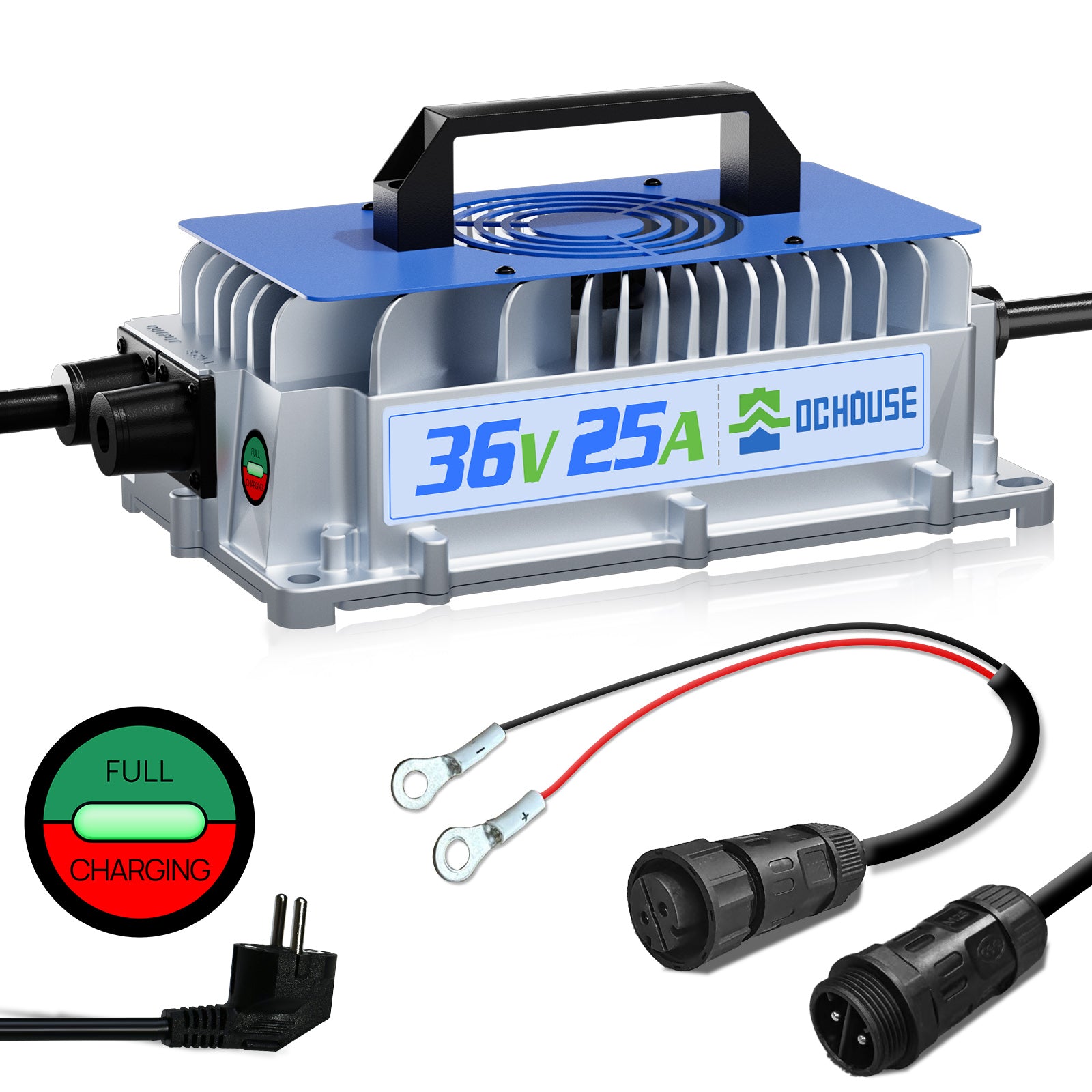 36V 25A Chargeur portable AC-DC LiFePO4