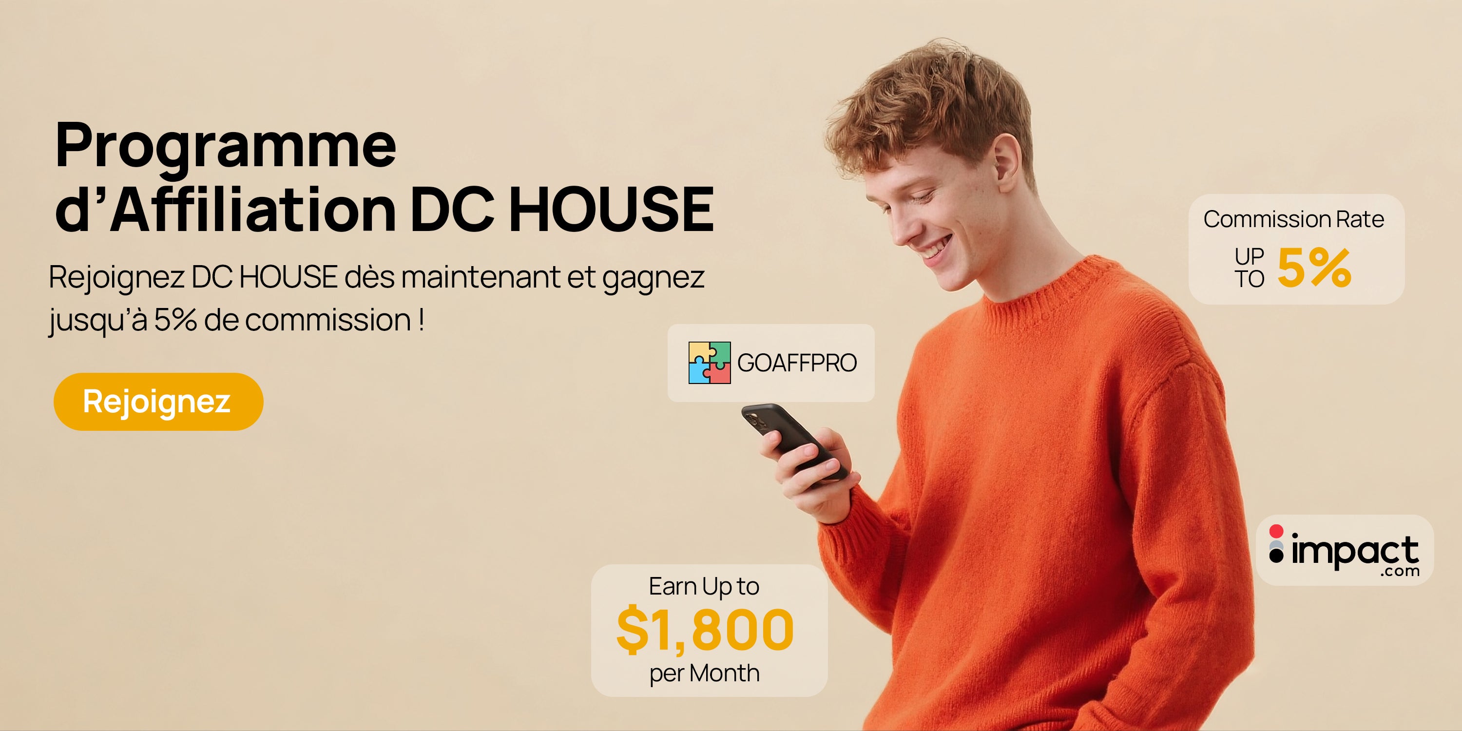 DC HOUSE Affiliate Program – Earn up to 5% commission promoting LiFePO₄ batteries for golf carts, RVs, solar, and marine systems.